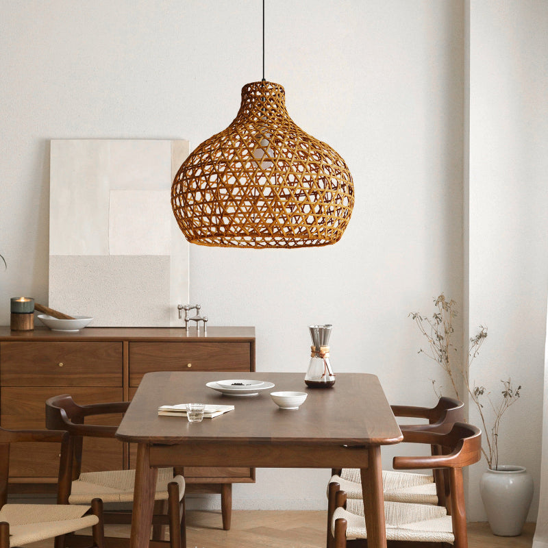 woven pendant light